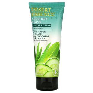 Лосьйон для обличчя, огірок і алое, Facial Lotion, Cucumber,Aloe, Desert Essence, 100 мл