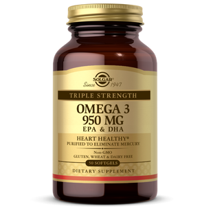 Омега-3 ЭПК и ДГК тройная сила Solgar (Omega-3 EPA & DHA Triple Strength) 950 мг 50 капсул купить в Киеве и Украине