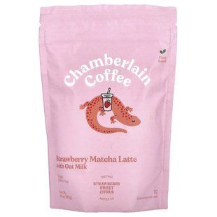 Chamberlain Coffee, Strawberry Matcha Latte with Oat Milk, 10 oz (283 g) купить в Киеве и Украине