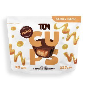 TOM peanut butter, Цукерки з солоною карамеллю чорний шоколад - Family Pack, 225 g купить в Киеве и Украине