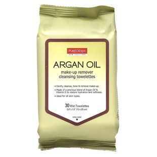 Purederm, Make-Up Remover Cleansing Towelettes, Argan Oil, 30 Wet Towelettes