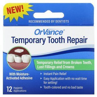Dentemp, OrVance, Temporary Tooth Repair, 12 Applications купить в Киеве и Украине