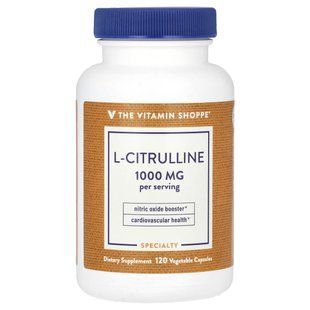 The Vitamin Shoppe, L-Citrulline, 1,000 mg, 120 Vegetable Capsules (500 mg per Capsule) купить в Киеве и Украине