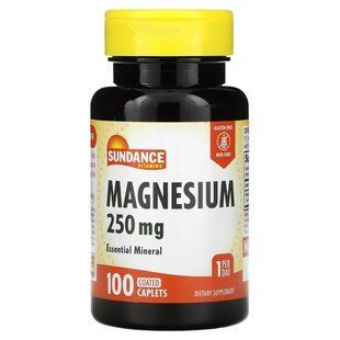Sundance Vitamins, Magnesium, 250 mg, 100 Coated Caplets купить в Киеве и Украине