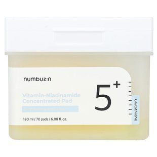 Numbuzin, No.5 Vitamin-Niacinamide Concentrated Pad , 70 Pads, 6.08 fl oz (180 ml)