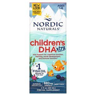 Childrens DHA Xtra, Berry Punch, Nordic Naturals, 2 fl oz (60 ml)