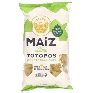 Siete, Maiz Totopos Corn Tortilla Chips, Lime , 7.5 oz (212.6 g) купить в Киеве и Украине