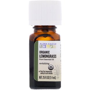 Масло лимонника органическое чистое эфирное Aura Cacia (Lemon Lemongrass) 7.4 мл купить в Киеве и Украине