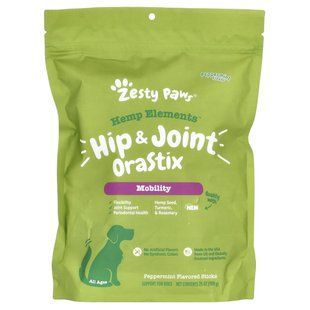 Zesty Paws, Hemp Elements, Hip & Joint Orastix, For Dogs, All Ages, Peppermint , 25 oz (709 g) купить в Киеве и Украине
