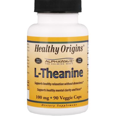 L-теанін Healthy Origins (L-Theanine) 100 мг 90 капсул