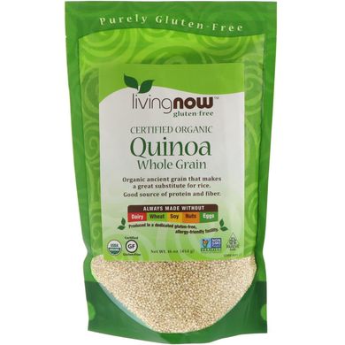 Киноа целостный злак Now Foods (Organic Quinoa Whole Grain) 454 г купить в Киеве и Украине