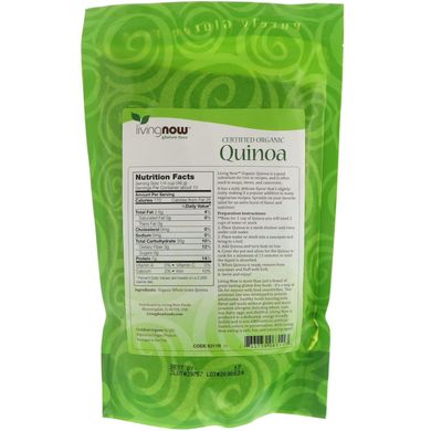 Кіноа цілісний злак Now Foods (Organic Quinoa Whole Grain) 454 г