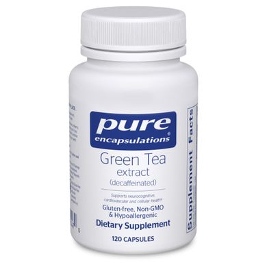Екстракт зеленого чаю без кофеїну Pure Encapsulations (Green Tea Extract Decaffeinated) 120 капсул