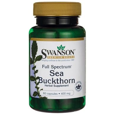 Облепиха, Full Spectrum Sea Buckthorn, Swanson, 400 мг, 60 капсул купить в Киеве и Украине