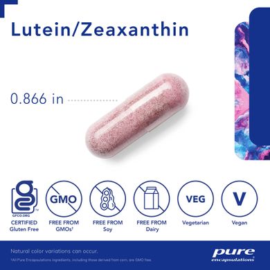 Лютеїн Зеаксантин Pure Encapsulations (Lutein Zeaxanthin) 60 капсул