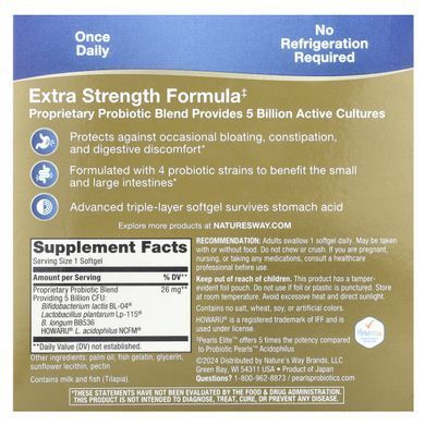 High-efficiency probiotic Enzymatic Therapy (Pearls Elite) 5 billion CFU 30 capsules