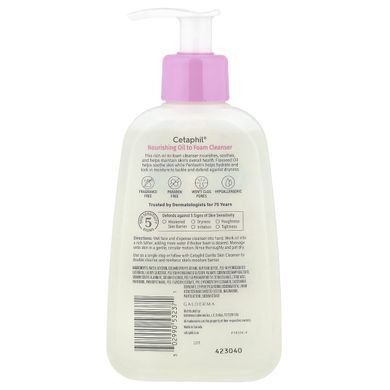 Cetaphil, Nourishing Oil to Foam Cleanser, Normal to Dry Skin, 8 fl oz (237 ml)