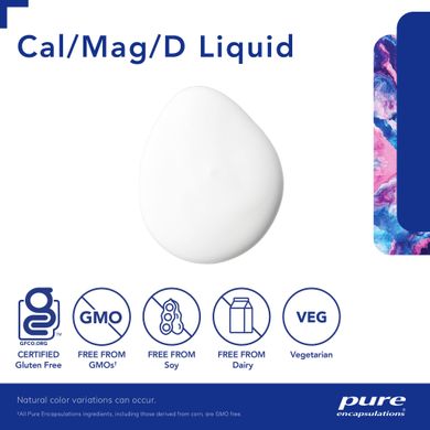 Кальций Магний Витамин Д3 Pure Encapsulations (Cal/Mag/D Liquid) 480 мл купить в Киеве и Украине