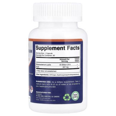 Vitamatic, Bifidobacterium Lactis, 60 DRcaps&reg; Hypromellose Capsules