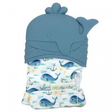 Itzy Ritzy, Itzy Mitt, food-grade silicone teether, from 3 months, whale, 1 teether