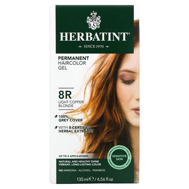 Фарба для волосся мідно-русявий Herbatint (Haircolor Gel) 8R 135 мл