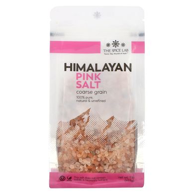 Чиста гімалайська рожева сіль, груба, Pure Himalayan Pink Salt, Coarse, The Spice Lab, 453 г