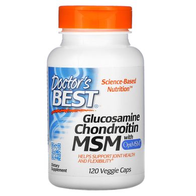 Глюкозамін хондроїтин з OptiMSM Doctor's Best (Glucosamine Chondroitin MSM) 120 капсул
