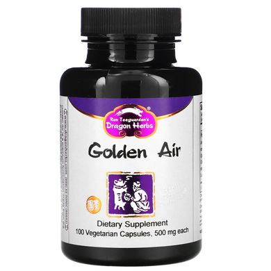Golden Air, Dragon Herbs, 500 мг, 100 капсул на рослинній основі