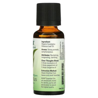 Масло эвкалипта органик Now Foods (Essential Oils Eucalyptus) 30 мл купить в Киеве и Украине