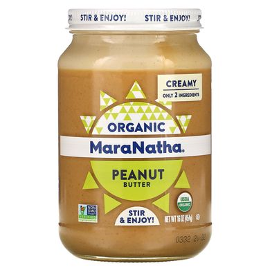 Органічна арахісова олія, вершкова, MaraNatha, 16 унцій (454 г)