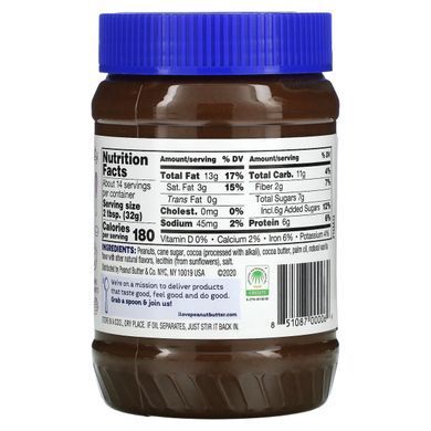 Арахісова олія з чорним шоколадом, Peanut Butter & Co, 454 г