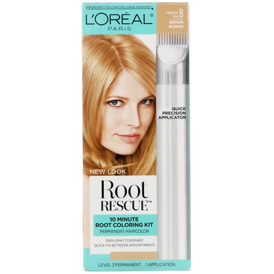Комплект для фарбування коренів за 10 хвилин Root Rescue, відтінок 8 середній блонд, L'Oreal, на 1 застосування