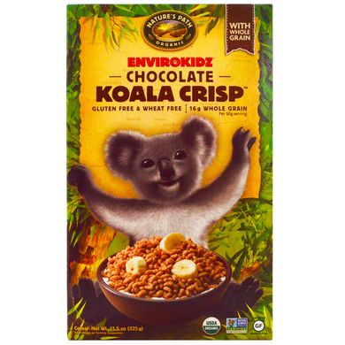 Зернові снеки з шоколадом органік Nature's Path (Crisp Cereal) 325 г