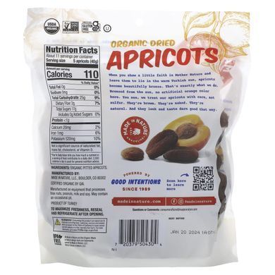 Made in Nature, Organic Product, Super Snack from Apricots, 454 g (1 lb)