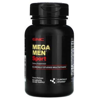 GNC, Mega Men, мультивітаміни для чоловіків, які ведуть активний спосіб життя, 90 капсул
