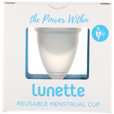 Менструальна капа багаторазового використання, модель 2, прозора, Lunette, 1 шт