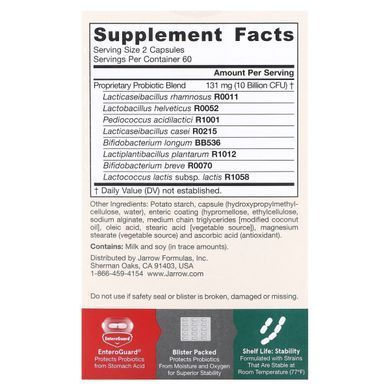 Пробиотики, Jarro-Dophilus EPS, Jarrow Formulas, супер формула, 120 капсул купить в Киеве и Украине