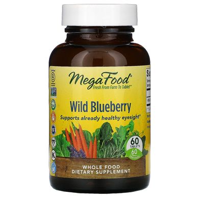 Дика чорниця MegaFood (Wild Blueberry) 60 таблеток