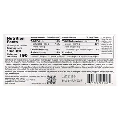 Батончик California Gold Nutrition Foods Dark Chocolate Nuts & Sea Salt 40 г