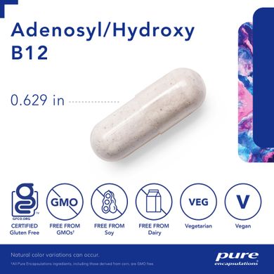 Вітамін B12 Pure Encapsulations (Adenosyl/Hydroxy B12) 90 капсул