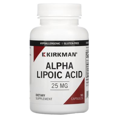 Альфа-ліпоєва кислота, Kirkman Labs, 25 мг, 90 капсул
