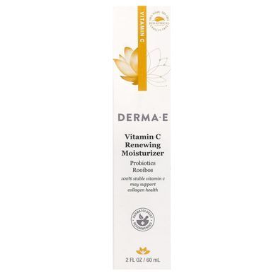 Moisturizer with rejuvenating effect with vitamin C, probiotics and rooibos, Derma E, 2 fluid ounces (60 ml)