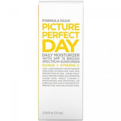 Formula 10.0.6, Picture Perfect Day, daily moisturizer with broad spectrum sunscreen SPF 15, 2.54 fl oz (75 ml)