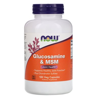 Глюкозамін та МСМ Now Foods (Glucosamine & MSM) 180 капсул