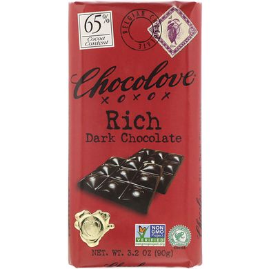 Розкішний чорний шоколад Chocolove 90 г