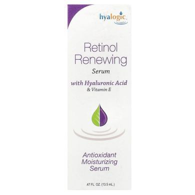 Hyalogic, Retinol Renewing Serum with Hyaluronic Acid & Vitamin E, Fragrance Free, 0.47 fl oz (13.5 ml) купить в Киеве и Украине