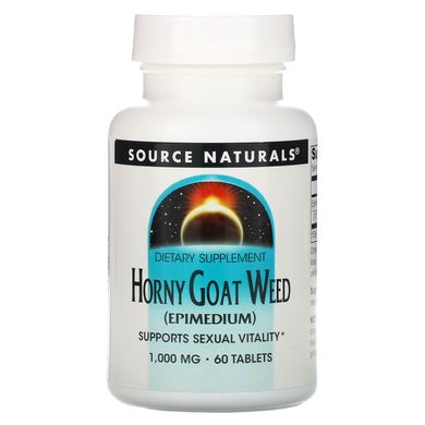 Горянка крупноквіткова, Horny Goat Weed, Source Naturals, 1000 мг, 60 таблеток