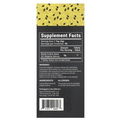 Maju Superfoods, Cold-Pressed Black Seed Oil, 16 fl oz купить в Киеве и Украине