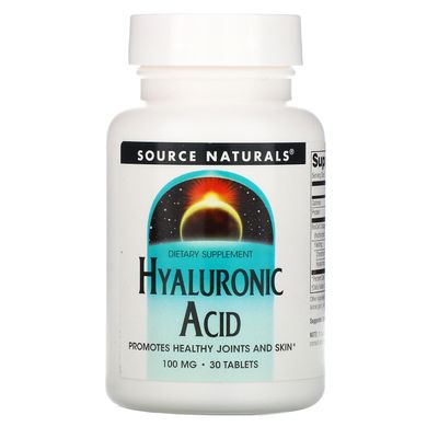 Гіалуронова кислота Source Naturals (Hyaluronic Acid) 100 мг 30 таблеток