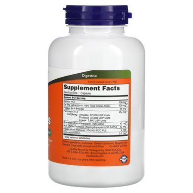 Суперферменты Now Foods (Super Enzymes Formulated with Bromelain) 180 капсул купить в Киеве и Украине